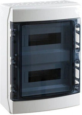 Elettrocanali Wall Mounted Waterproof Electrical Fuse Box 2 Rows 12 Elements