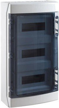 Elettrocanali Wall Mounted Waterproof Electrical Fuse Box 3 Rows 12 Elements