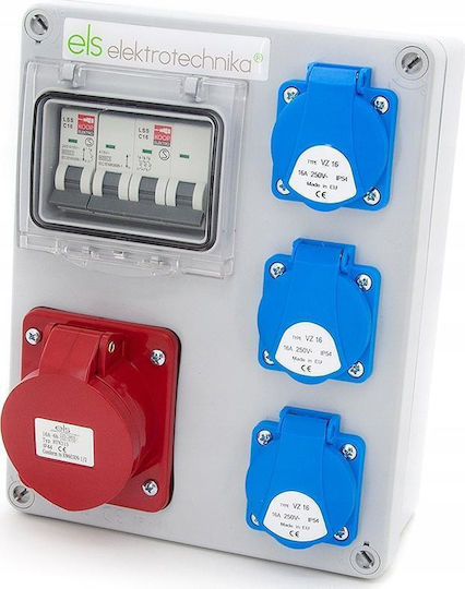 ELS Elektrotechnika Wall Mounted Waterproof Electrical Fuse Box P190xH240xW100mm