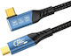 PremiumCord Cablu video USB 4 USB-C tată - Thunderbolt 3 240W Negru 1.5m