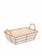 Kinvara Metallischer Grauer Brotkorb 30x14x19cm