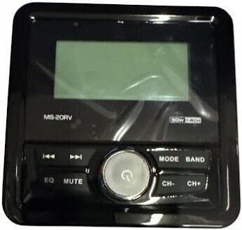 Ραδιόφωνο Marine Bluetooth Fm Τετράγωνο Μαύρο Σκάφη