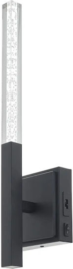 Amarelo Modern Wall Lamp with Integrated LED and Adjustable White Light Black