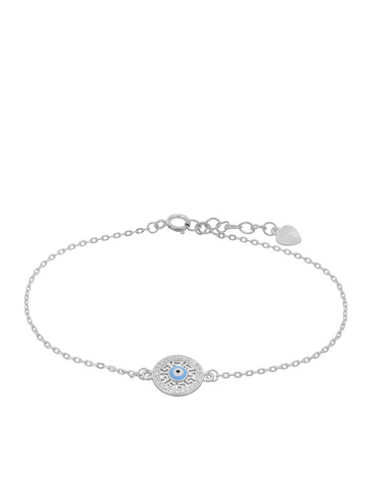Prince Silvero Damentrauring mit Auge-Design aus Silber mit Zirkon