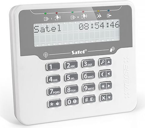 Satel Безжичен LCD Терминален Манипулатор Versa Панели Бяла Подсветка Versa-lcdm-wrl