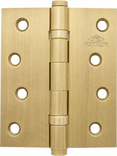 Metalor Scharnierplatte 2 Lager Messing 100x89mm Matt Gold