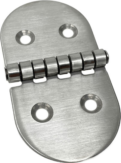 Metalor Scharnier Platte Oval Rostfreier Stahl 80x40mm Matt