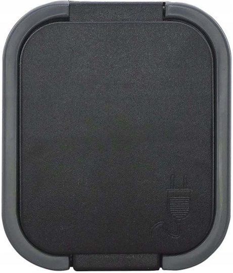 Orno Single Waterproof Power Socket with Grey Lid