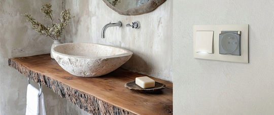 Ospel Szafir Triple Walled Power Socket Beige