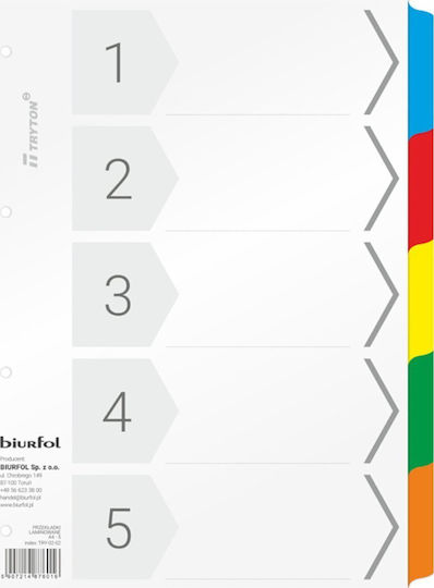 Biurfol Dosar Transparent Pentru Hârtie A4 Multicolor