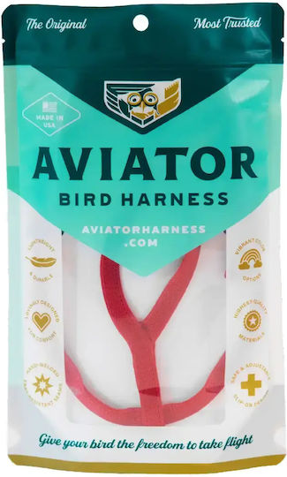 Aviator Bird Harness – Σαμαράκι Ελεγχόμενης Πτήσης Πτηνών Κόκκινο