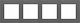 Kontakt-Simon Switch Frame 4 Positions In Grey Color TR4/116