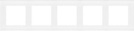 Kontakt-Simon Switch Frame 5 Positions Horizontal Placement White Color TRN5/170