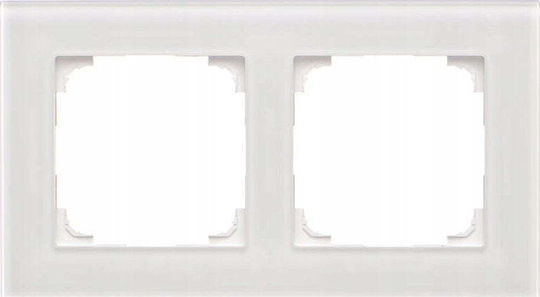 Kontakt-Simon Switch Frame 2 Positions Vertical Placement in White Colour TRN2/170