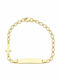 Senzio Belibasakis Kids Bracelet ID From 9K Gold With Cross