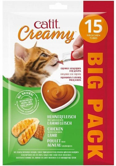 Churu Cremige Katzenleckerlis mit Huhn und Lamm 15x10g
