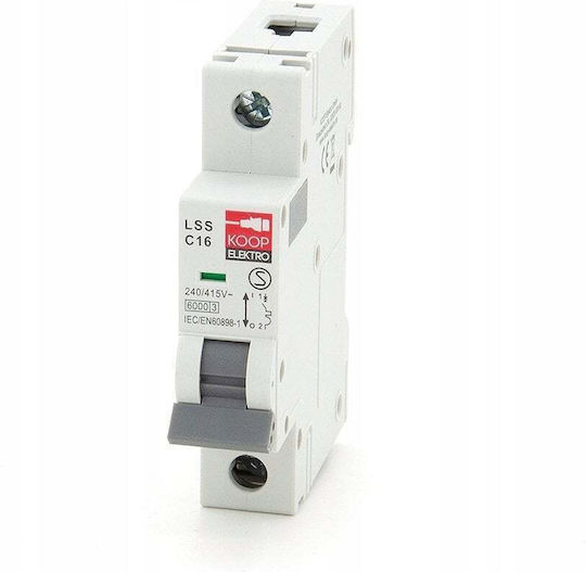 KOOP Elektro Automatischer Leistungsschalter 16A Monopolar AC