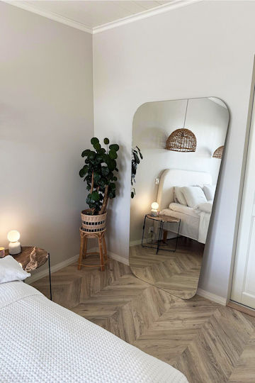 SteweHome SteweHome Boden- oder Standspiegel mit Silber Aluminium Rahmen