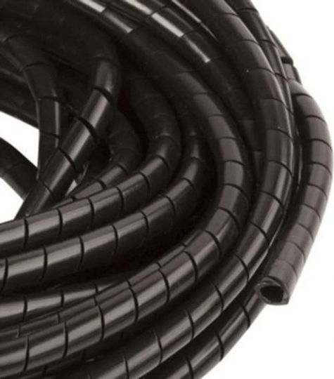 Elettrocanali Kabelspiralschläuche 5mm 25m Schwarzes 1 Stück