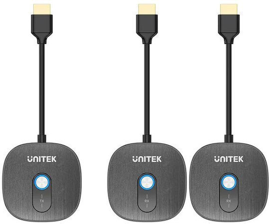 Unitek Wireless Hdml Transmitter Receiver Kit 1×2 1080p Up To 50m V1711a