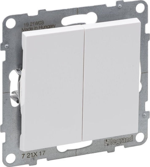 Legrand Legrand Wandschalter mit Rahmen in Weißem Farbe 721117