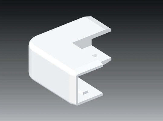 Kopos Capac Exterior Colț Stâng 40 X 20mm Alb 8636