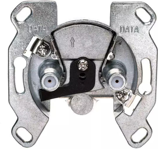 Hager Antenna Socket Dual Through-through Rtv Mechanism 53455211