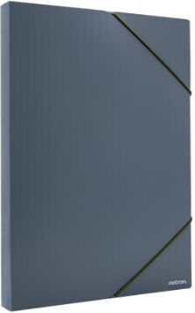 Metron File Box with Rubber Band 25 X 33 X 3 Cm Transparent Grey