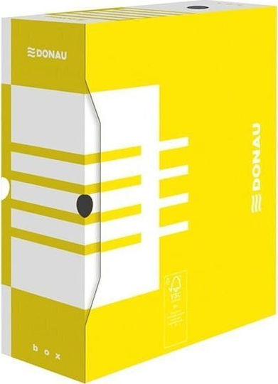 Donau File Box with Lid 34x29.7x12cm Yellow