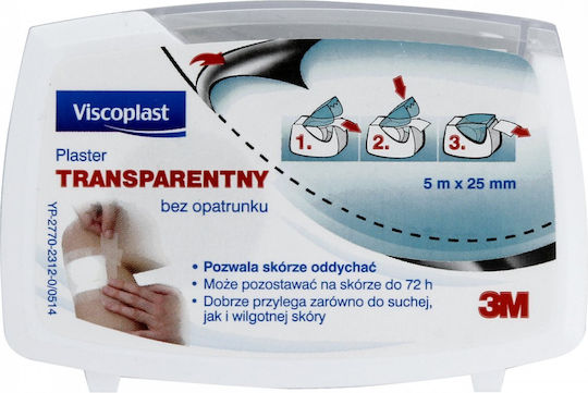 3M Bandă Adezivă Pentru Prim Ajutor Transparentă 2.5cm x 5m