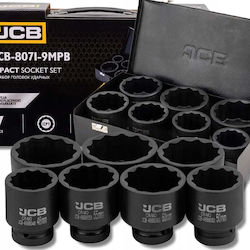 Σετ Κρουστικών Καρυδακίων Jcb 1'' 7 Τεμ 12-γωνα 46–75 Mm Σετ Κρουστικών Καρυδακίων Jcb 1'' 7 Τεμ 12-γωνα 46–75 Mm