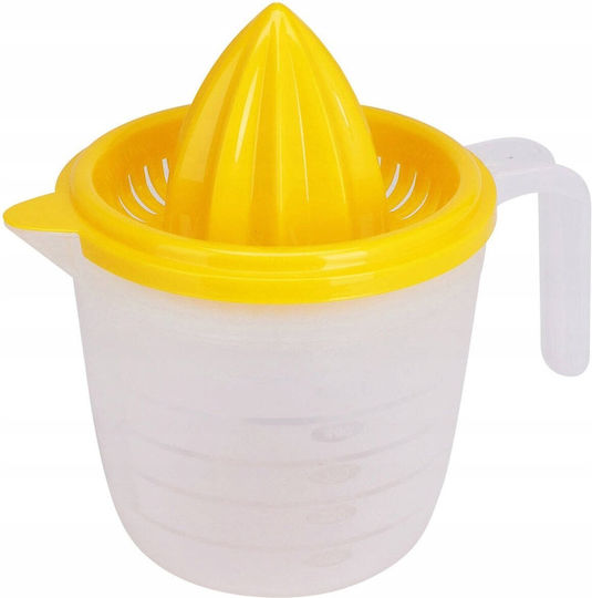 Excellent Houseware Entsafter Zitrone Orange mit Behälter aus Kunststoff in Gelber Farbe