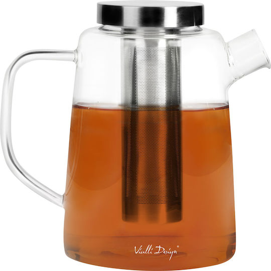 Vialli Design Стъклена чайник с филтър 1500ml