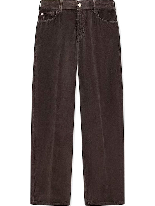 Emporio Armani Women's Fabric Trousers Earth Grey