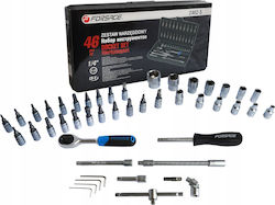 Forsage F-2462-5 Καστάνια με Καρυδάκια 1\4" 46τμχ Forsage F-2462-5 Καστάνια με Καρυδάκια 1\4" 46τμχ