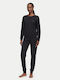 Emporio Armani Summer Women's Cotton Pyjama Set Black