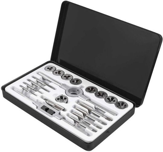Bituxx Set De Scule Manuale Pentru Filetare 20 Bucăți M3-m12 Cu Carcasă Metalică