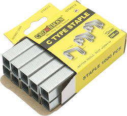 Metallische Büroklammern Typ C 1.2x11.3x12mm 1000 Stück Kompatibel Rapid 140 Crownman