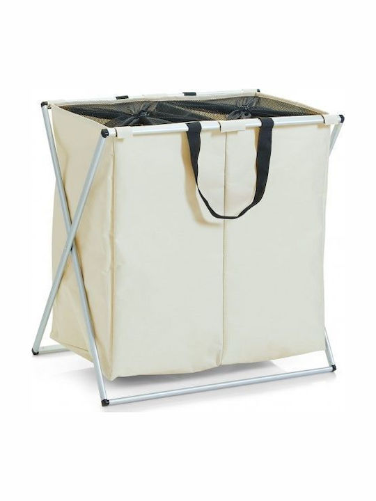Zeller Zeller Wäschekorb Stoff 128l 59x38x57cm Beige
