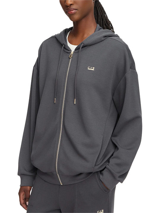 Women's Sweatshirt Cardigan Asphalt