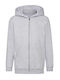 Women's Sweatshirt Cardigan Hooded Grey Melange