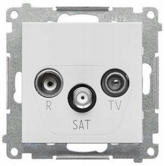 Kontakt-Simon TV-Antennensteckdose Terminal in Grau Farbe TASK.01/114