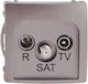 Kontakt-Simon TV-Antennensteckdose Grundlegend in Silber Farbe WMUA-03018z-J011