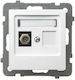 Ospel As Gpa-1gf M 00 Single Type F TV-Antenna Socket White