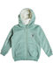 Kinder-Sweatshirt Strickjacke mit Kapuze und Taschen Grüne