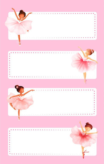 bsb Ballerina Etichete Pentru Caiete 12 Bucăți
