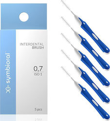 Symbioral Symbioral Interdental Brushes with Handle 0.7mm Blue 5 Pieces Symbioral Symbioral Interdental Brushes with Handle 0.7mm Blue 5 Pieces