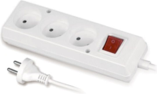 Jonex Safety Power Strip 3 Sockets with Switch and 3m Cable