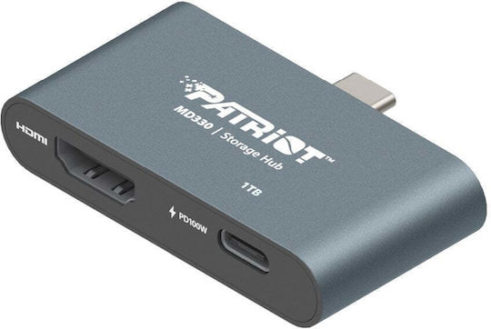 Patriot PMD256GH013 USB-C Докинг станция с HDMI 4K PD