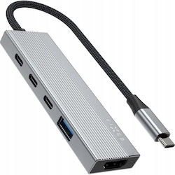 Fixed USB-C Докинг станция с HDMI 4K PD Сив (FIXHU-CR-GR) Fixed USB-C Докинг станция с HDMI 4K PD Сив (FIXHU-CR-GR)